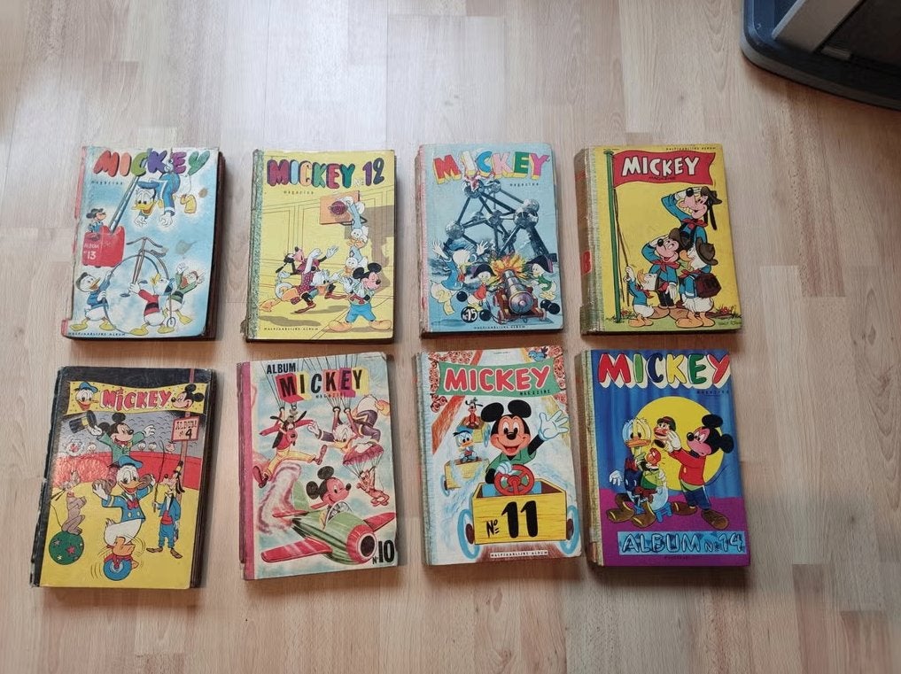 Oude Mickey albums nrs 1 tot 18 Volledige reeks!!, Boeken, Complete serie of reeks, Walt Disney, Ophalen, Gelezen