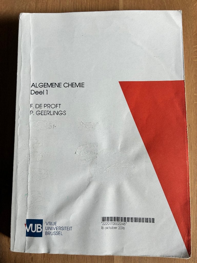 Algemene chemie, Deel I, F. De Proft en P. Geerlings, VUB, Ophalen of Verzenden, Gelezen, Hoger Onderwijs, F. De Proft en P. Geerlings