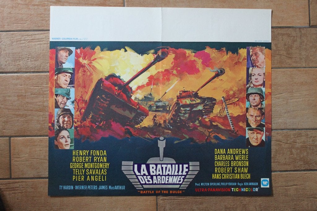 filmaffiche Battle Of The Bulge 1965 filmposter, Enlèvement ou Envoi, Rectangulaire horizontal, A1 jusqu'à A3, Comme neuf