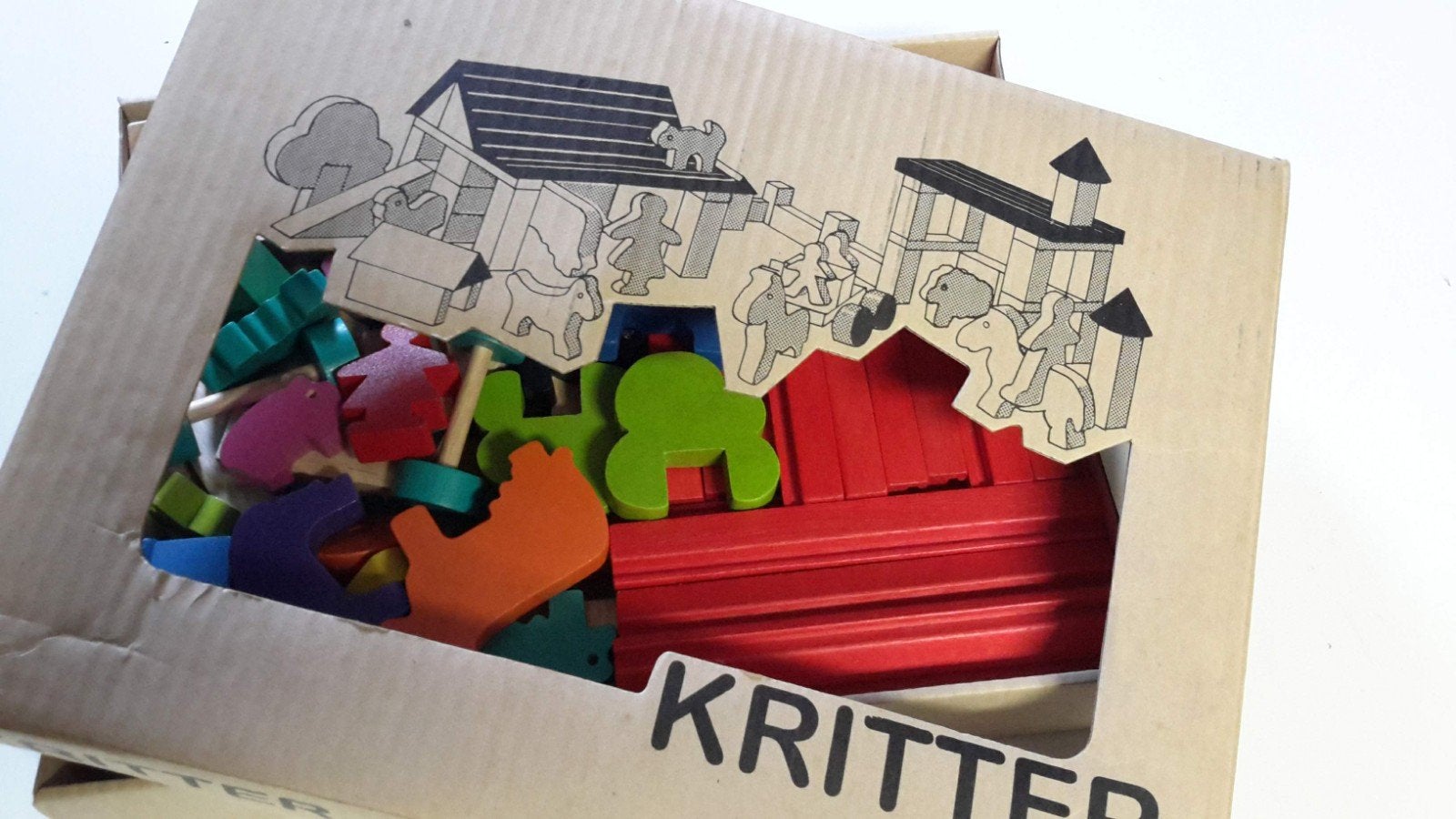 Kritter houten blokken boerderij,  NIEUW, Kinderen en Baby's, Ophalen