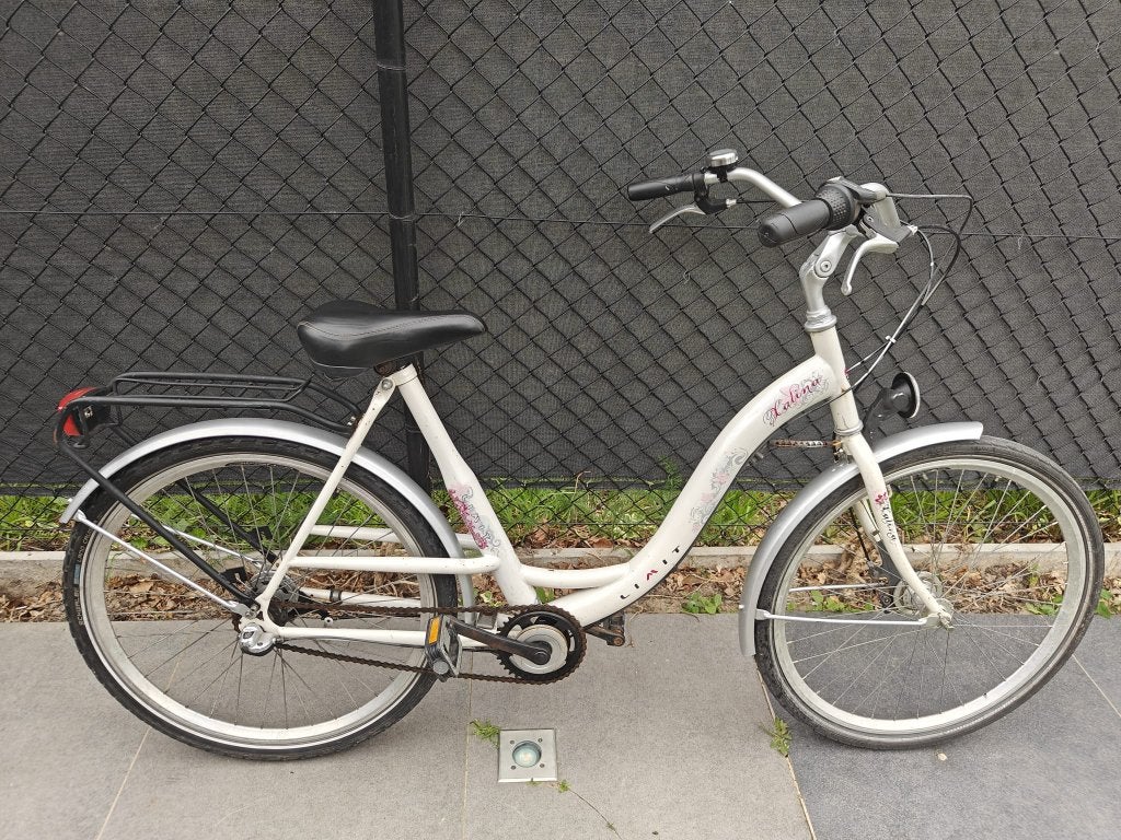 Damesfiets / stadsfiets te koop – wit, Accès (extra) bas, Autres marques, Frein sur jante, Enlèvement