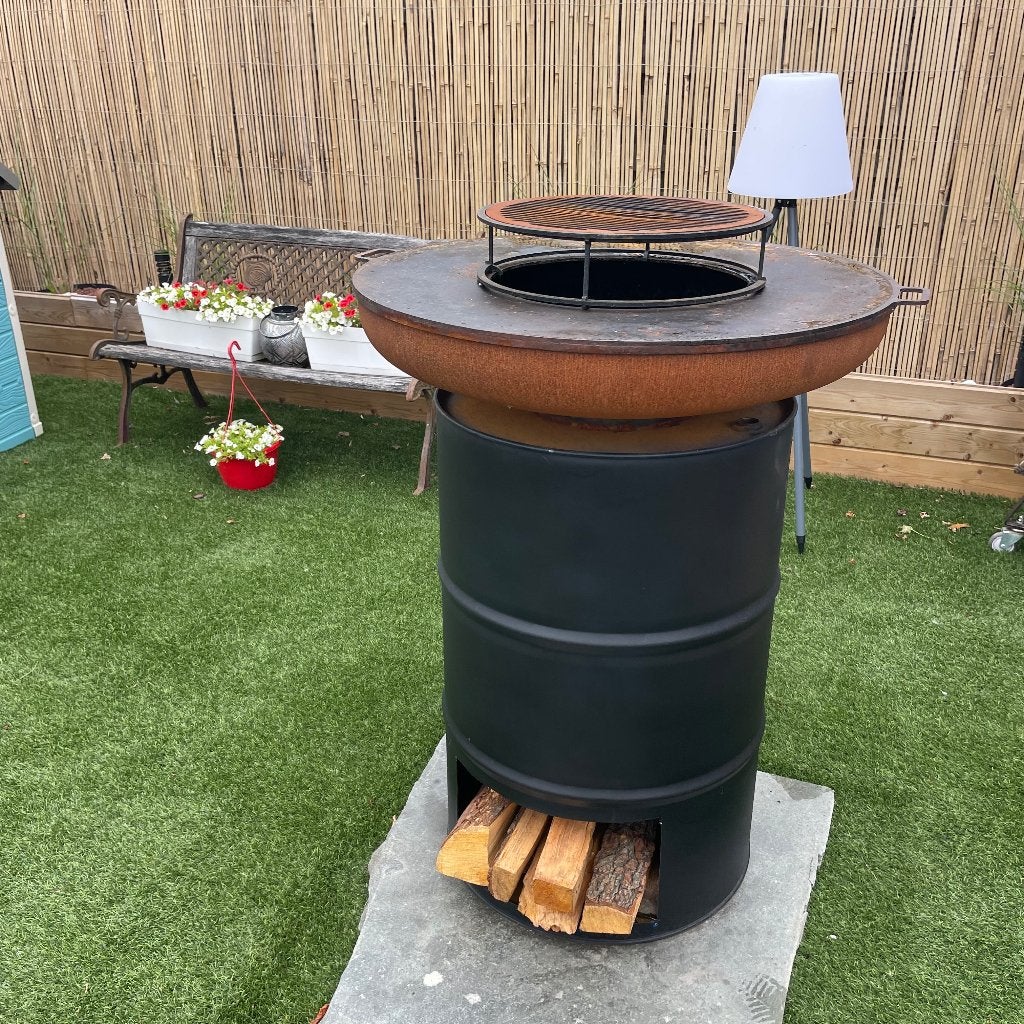 brasero pour barbecue/plancha, Jardin & Terrasse, Enlèvement, Comme neuf, Bonfeu, Avec accessoires