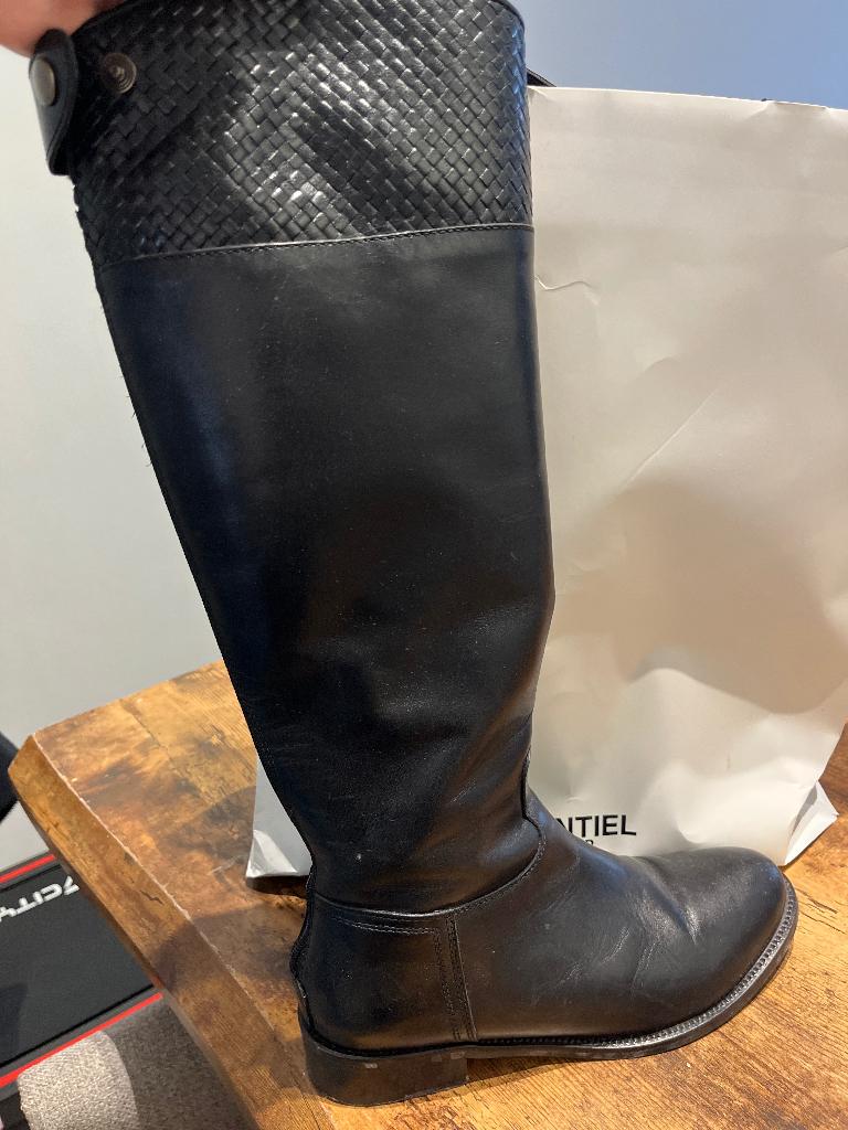 Botte haute, Kleding | Dames, Schoenen, Ophalen, Hoge laarzen, Zwart, Gedragen