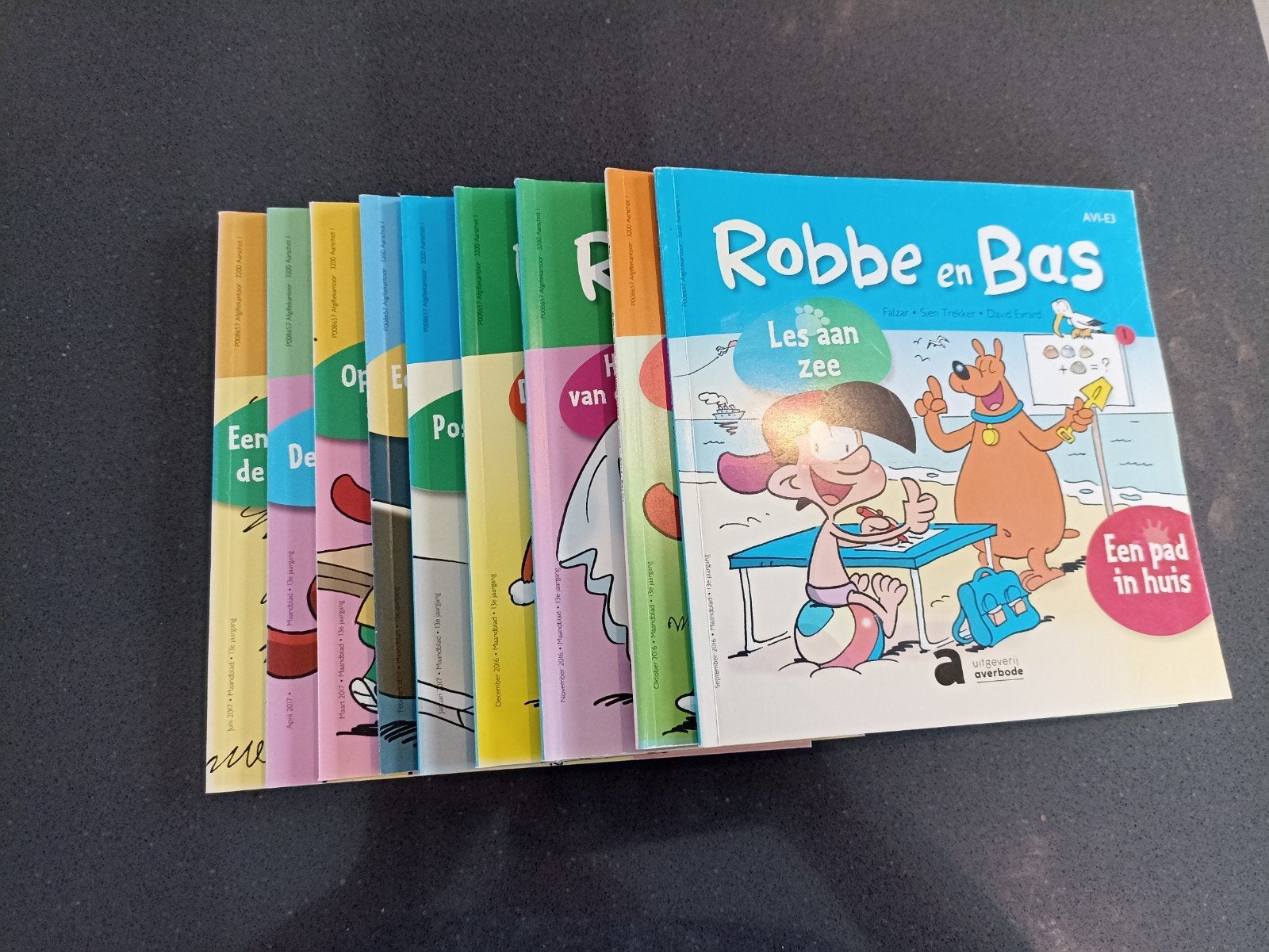Kinderleesboeken Robbe & Bas 9 stuks, Enlèvement, Comme neuf, Averbode