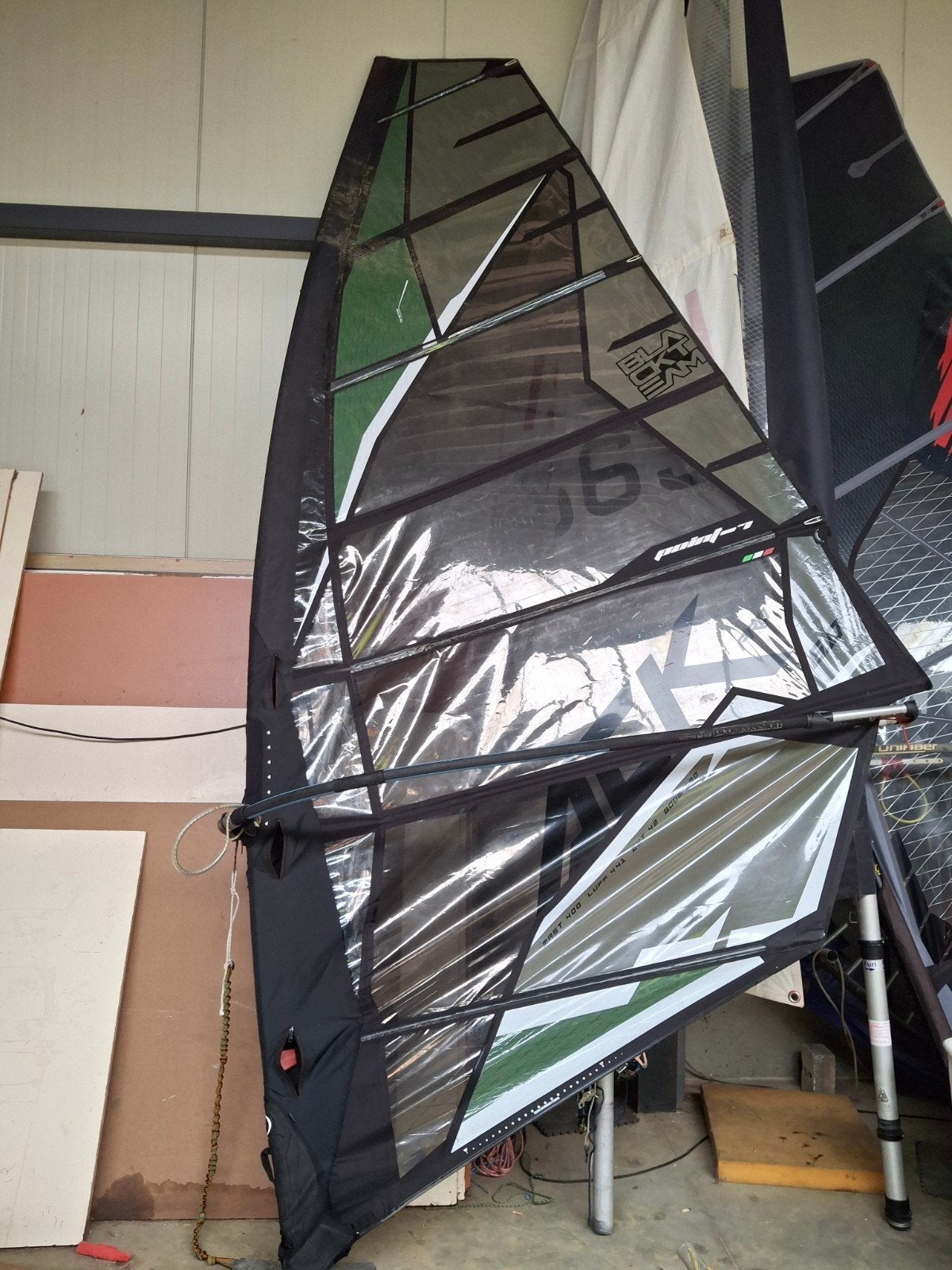 point 7 pro ack 6.0 +carbon mast +verleng mast, Ophalen, 5 tot 6.5 m², Point-7, Zeil