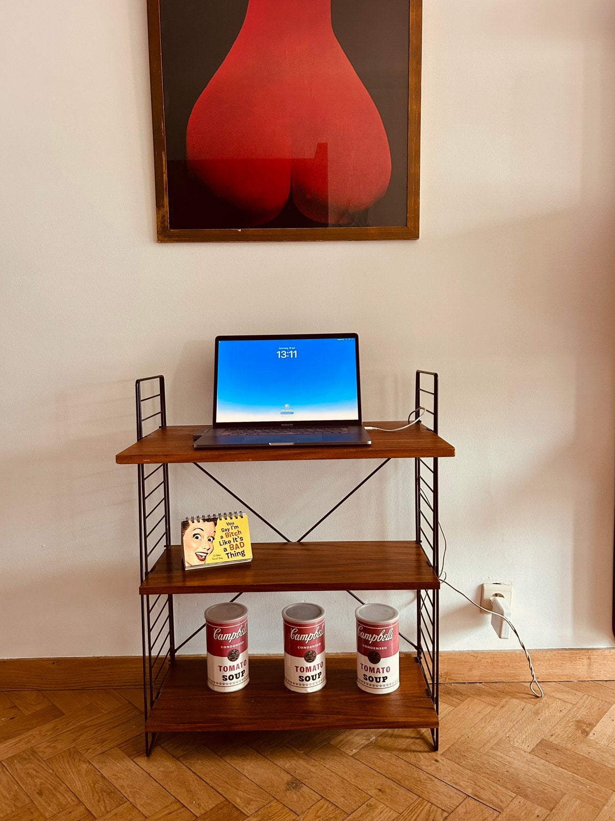 Vintage staand Tomado bureau/rek, Huis en Inrichting, Bureaus, Vintage, Ophalen, Zo goed als nieuw