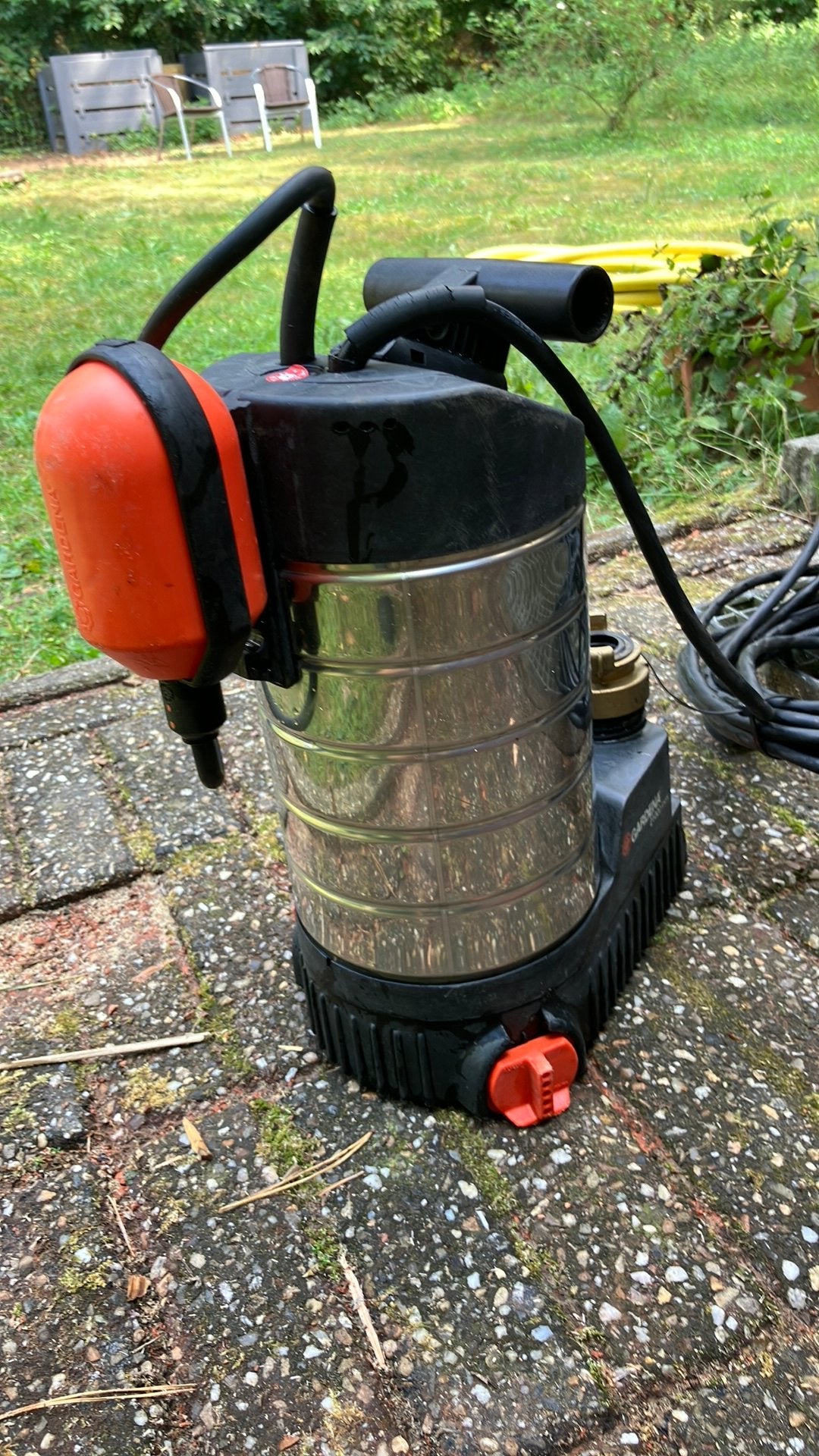 Gardena Premium 21000 inox dompelpomp + 19m Alfaflex slang, Tuin en Terras, Ophalen, Zo goed als nieuw, Dompelpomp