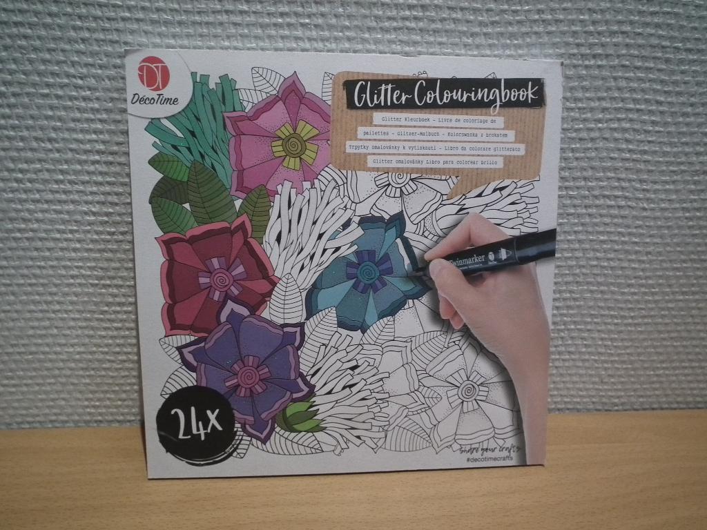 Livre de coloriage avec paillettes (Déco Time) 24 pages, Envoi, Neuf, Livre ou Guide