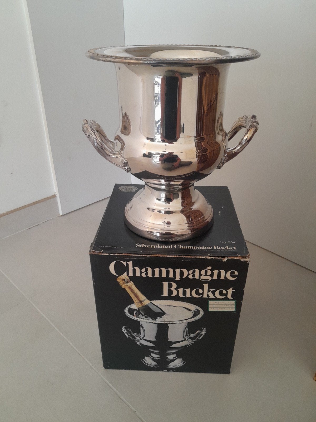 Vintage verzilverde Leonard champagnekoeler, Antiek en Kunst, Ophalen