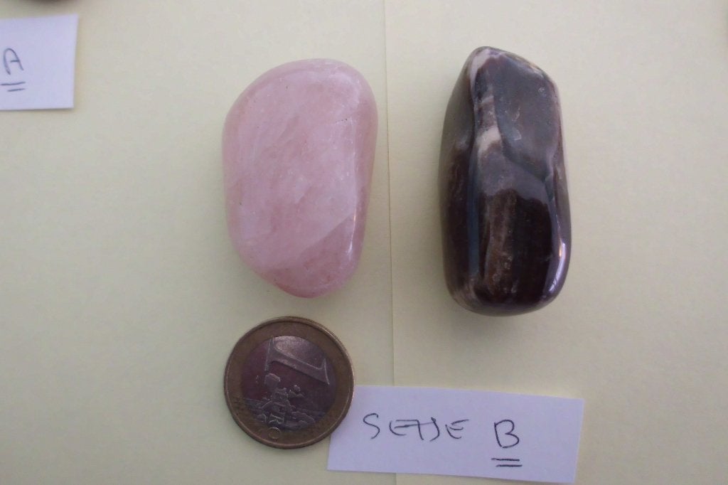 prachtige trommelstenen rozenkwarts & versteend hout, Verzamelen, Ophalen of Verzenden