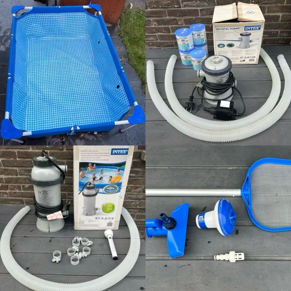Intex zwembad (220x150) met toebehoren (incl. verwarming), Ophalen, Gebruikt, Minder dan 80 cm, Minder dan 200 cm