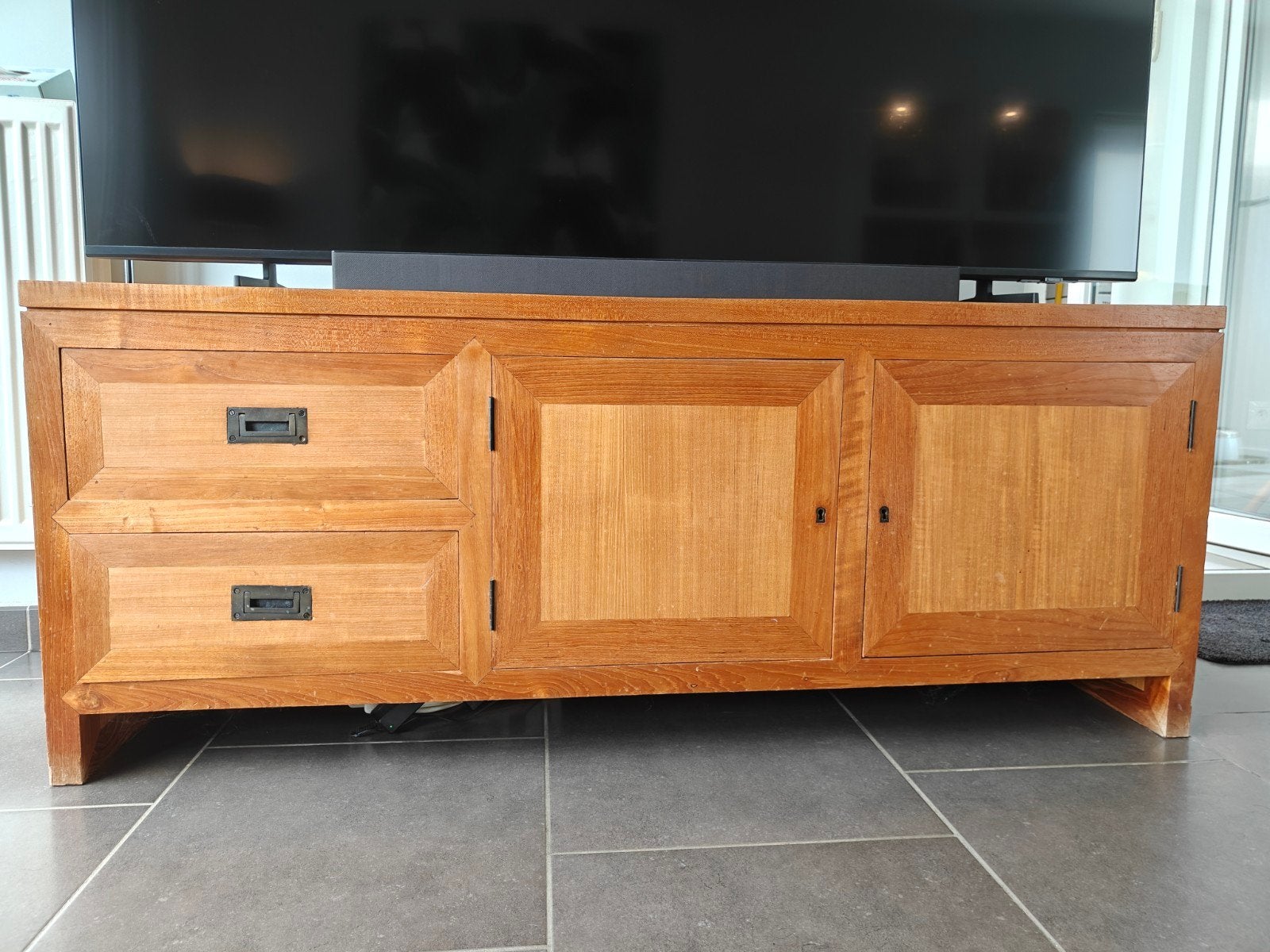 Tv-kast 150 CM teak, Huis en Inrichting, Ophalen