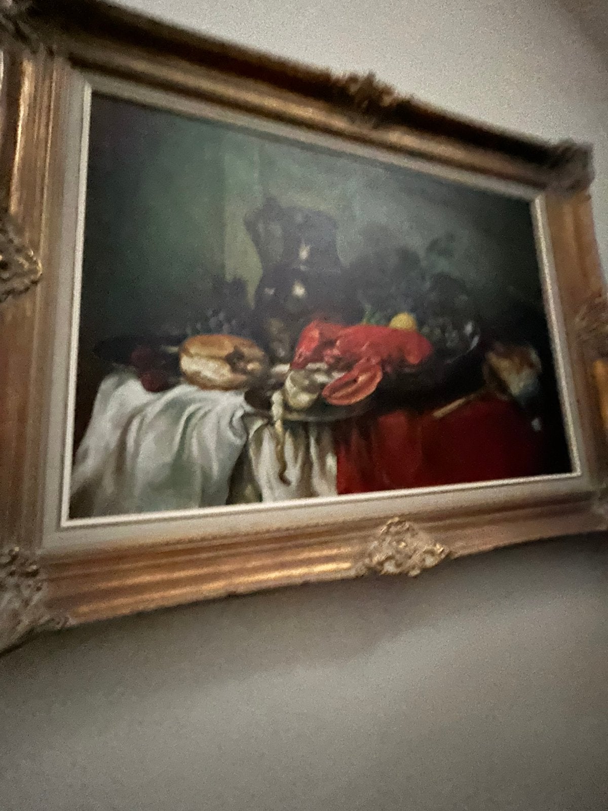 Groot schilderij met kreeft, Ophalen