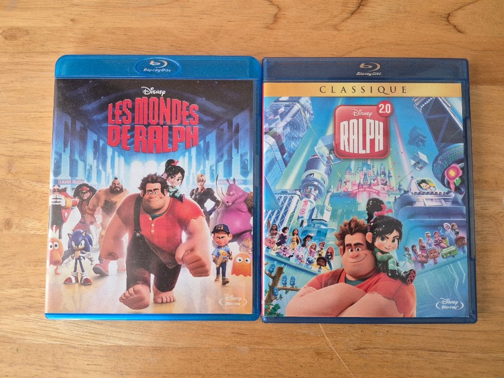 Lot Blu-Ray Disney Les Mondes de Ralph & Ralph 2.0, CD & DVD, Dessins animés et Film d'animation, Comme neuf, Enlèvement, Blu-ray
