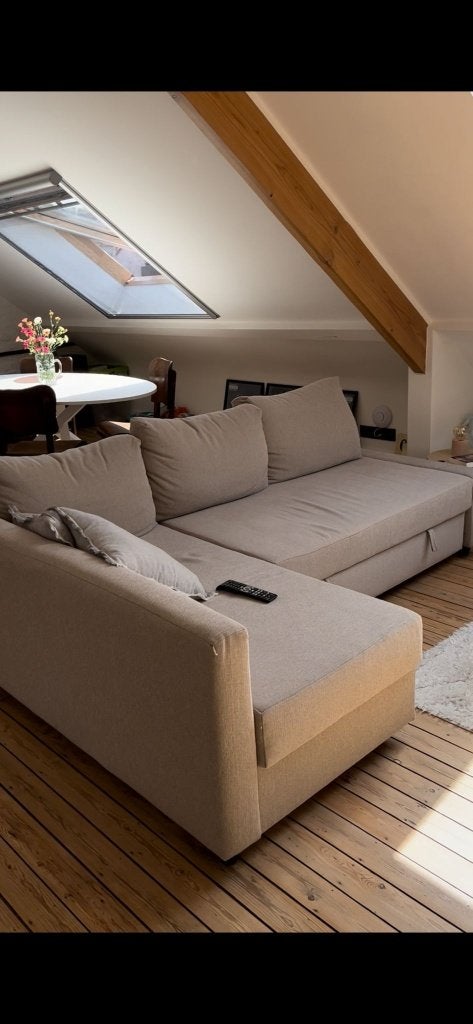 Slaapzetel, Huis en Inrichting, Ophalen, Gebruikt, Beige, Tweepersoons