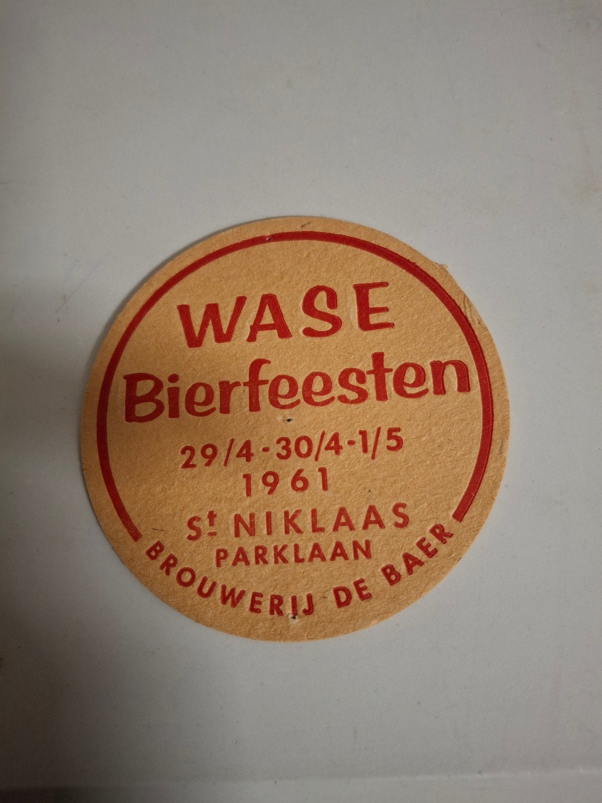 oud bierviltje de baer sint niklaas, Verzamelen, Biermerken, Ophalen of Verzenden