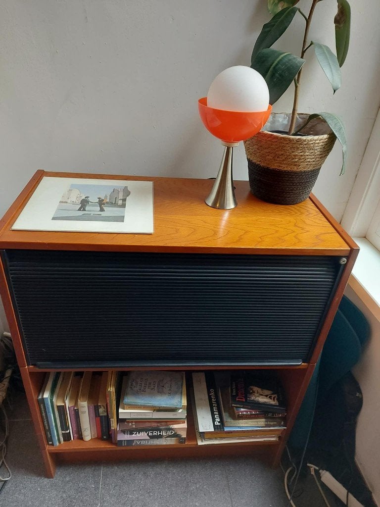 Vintage platenspeler kast, Mid-century kast, Antiek en Kunst, Ophalen