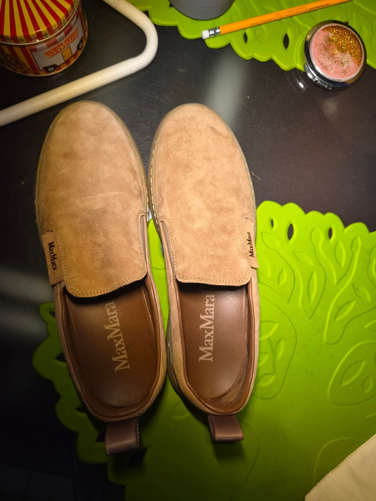 Mocassins en daim MaxMara, Enlèvement ou Envoi, Beige, Max Mara, Comme neuf