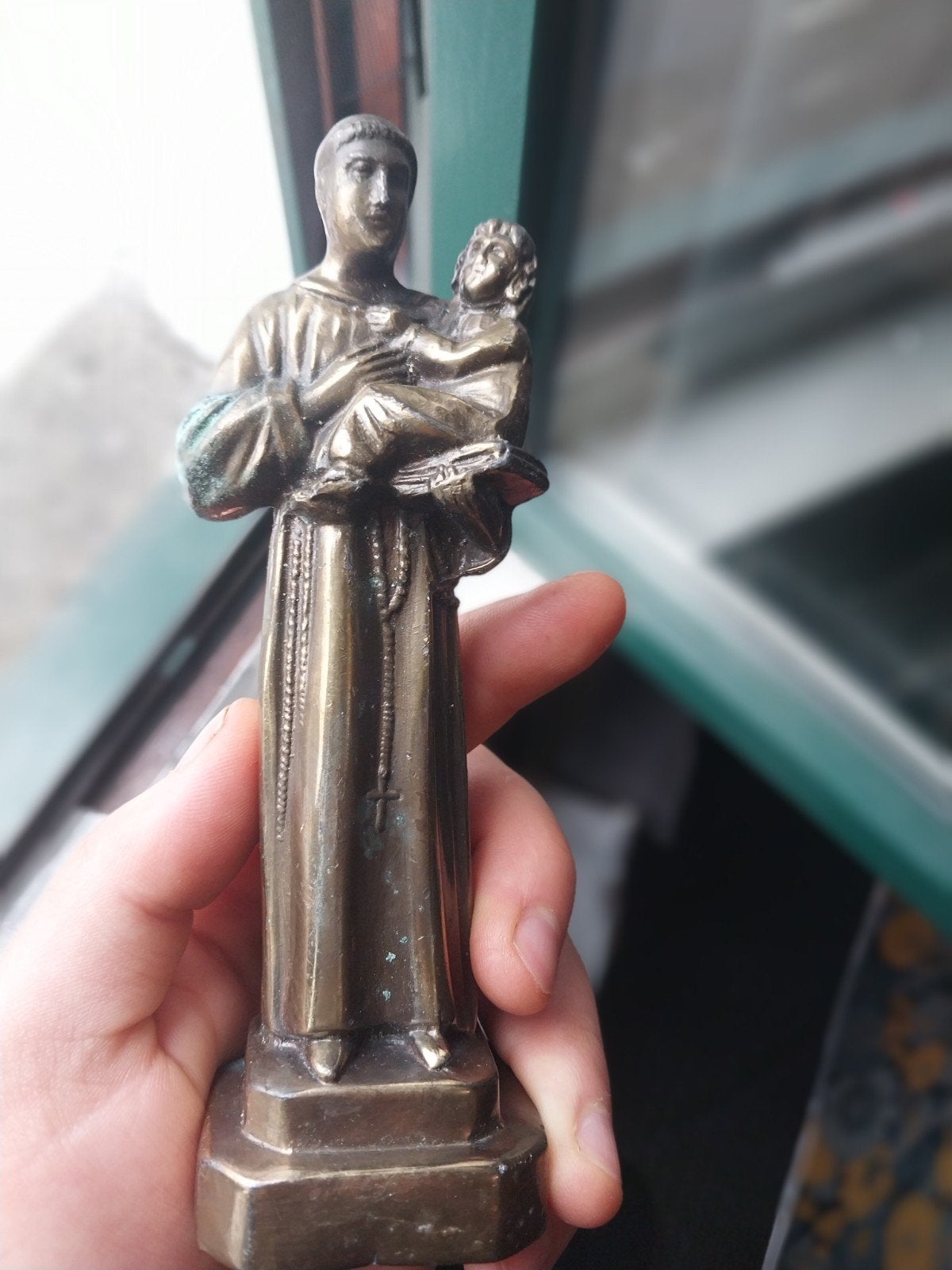 Antiek Bronzen Beeldje - Sint-Antonius van Padua -, Ophalen