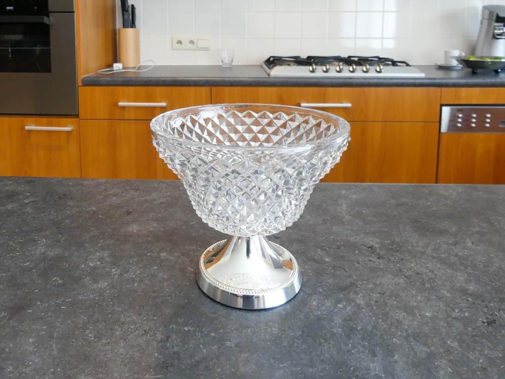Glazen pralineskom, Schaal, Rond, Ophalen of Verzenden, Glas