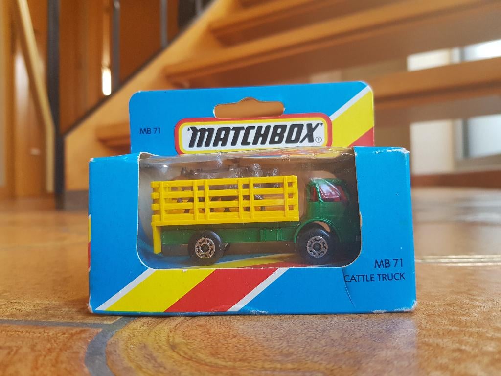Matchbox Superfast MB71 Camion à bestiaux Vert vintage, Enlèvement ou Envoi, Neuf, Bus ou Camion