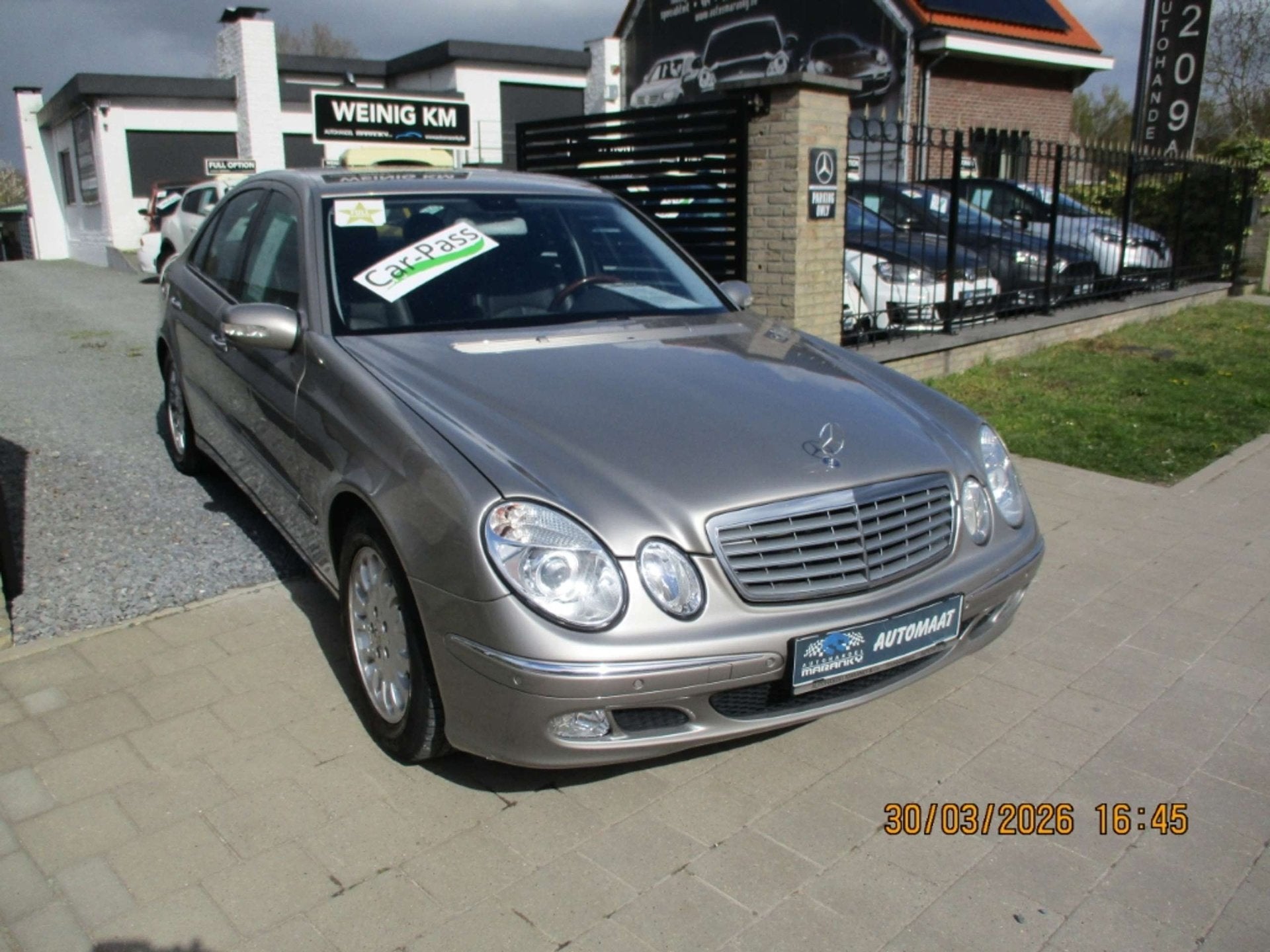 Mercedes-Benz E 200 E 200 Kompressor ELEGANCE AUTOMAAT FULL, Argent ou Gris, Achat, 4 portes, Entreprise