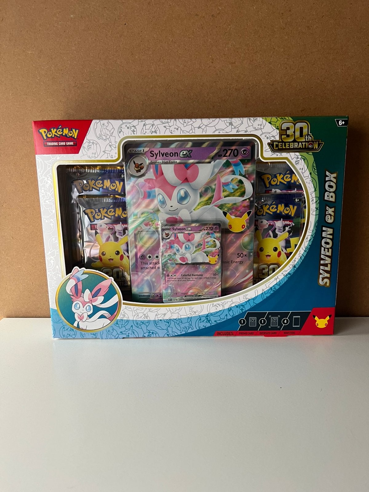 Pokemon 30th anniversary  celebration sylveon ex box, Ophalen of Verzenden, Zo goed als nieuw