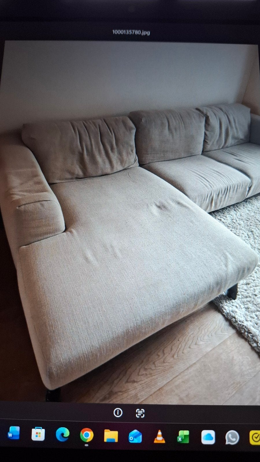zetel met liggedeelte, Huis en Inrichting, Ophalen, Gebruikt, Driepersoons, Stof