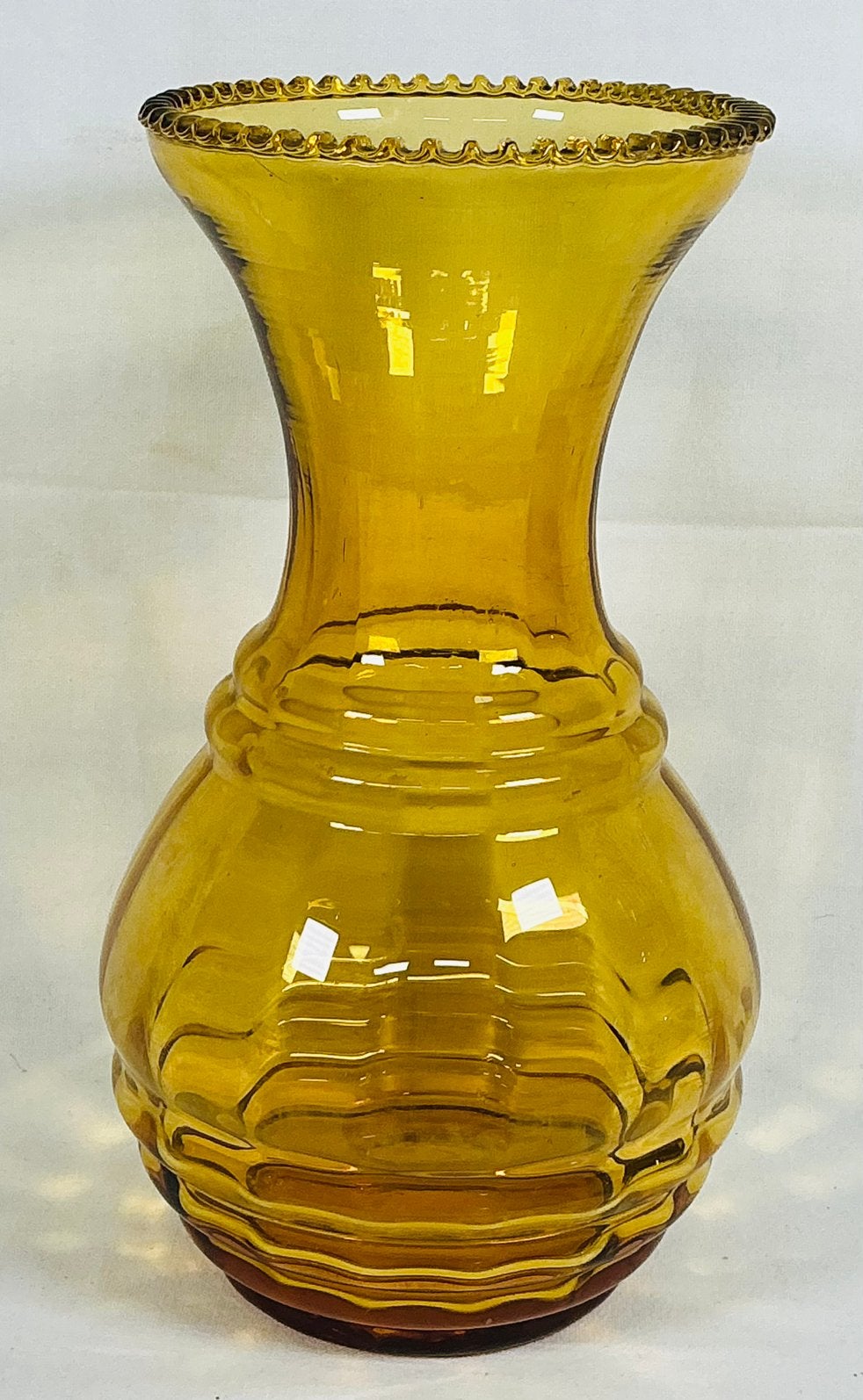 DOYEN Antiek Art Deco design amber glazen vaas, Antiquités & Art, Enlèvement ou Envoi
