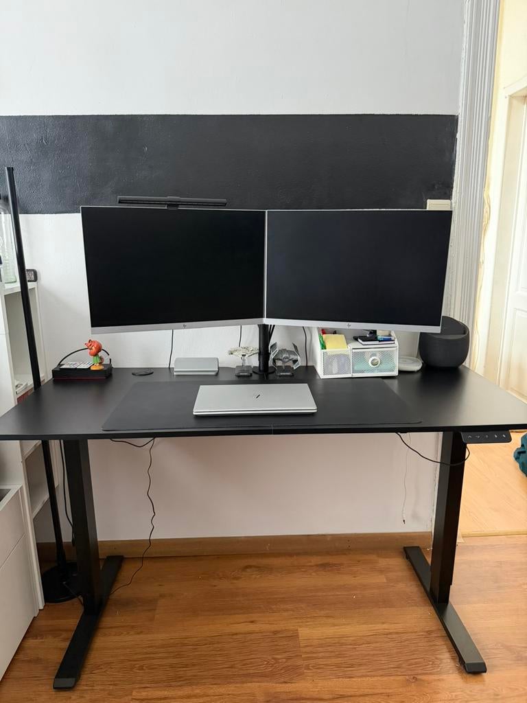 Bureau électrique assis debout, Maison & Meubles, Bureaux, Comme neuf, Noir, Électrique, Enlèvement