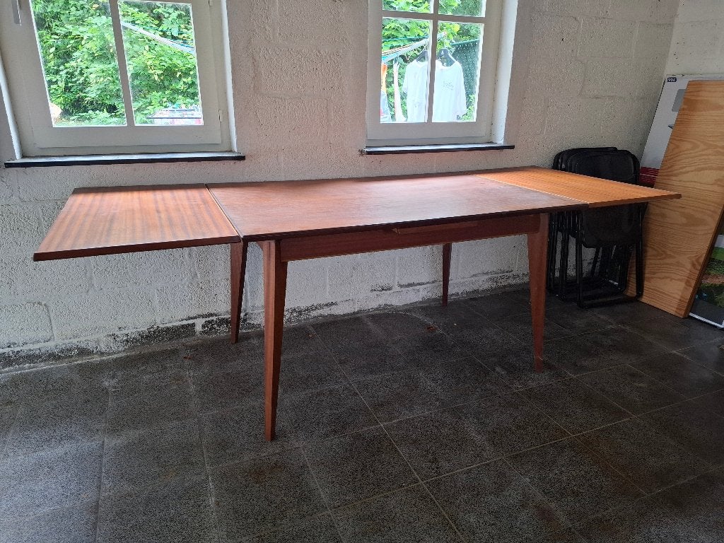 Tafel uitschuifbaar, Ophalen, Gebruikt, 50 tot 100 cm, 150 tot 200 cm