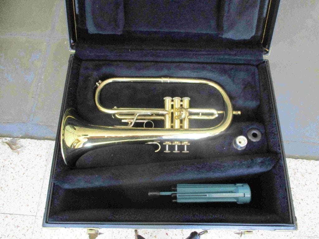 Bugel Bach, Ophalen of Verzenden, Gebruikt, Bes-hoorn, Met koffer