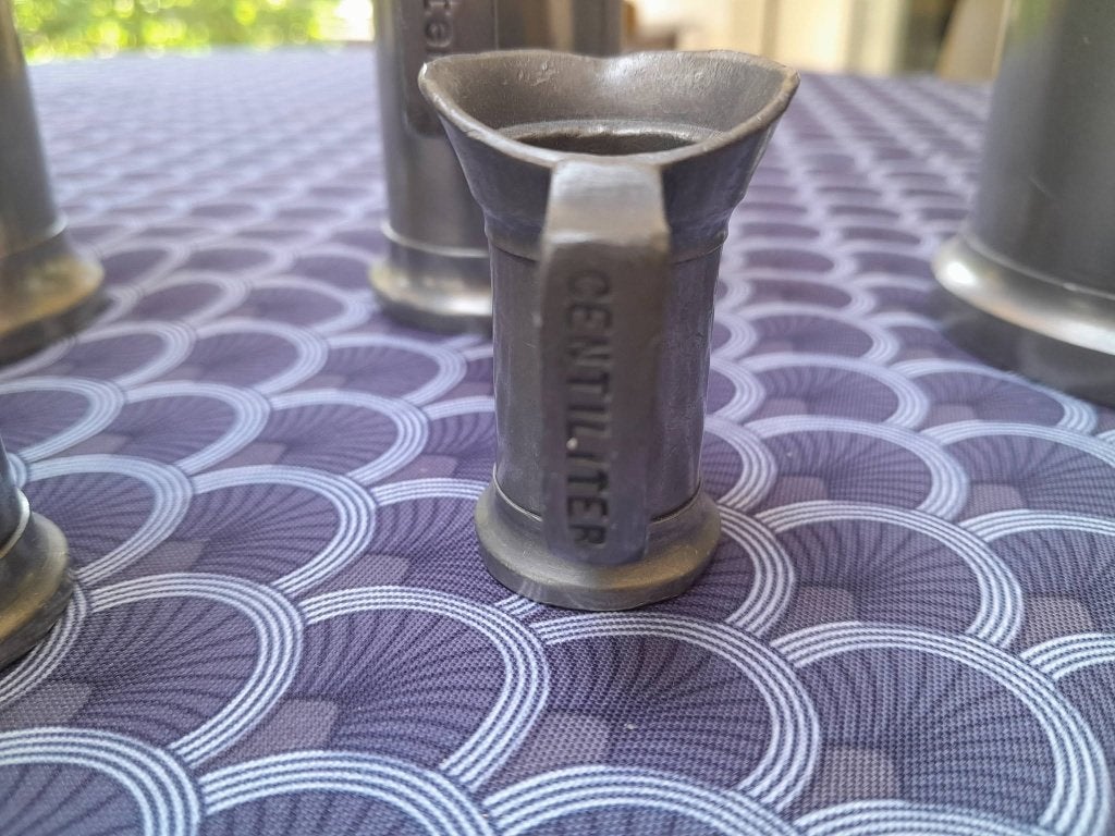 set tinnen maatkannen, Antiek en Kunst, Ophalen