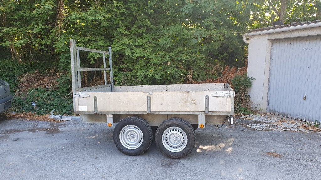 Remorque double essieux 750kg Aluminium 2,50cm/1,50cm, Enlèvement ou Envoi, Utilisé