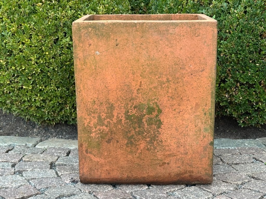 terracotta bloempotten - 33 x 33 cm - hoogte 39 cm, Ophalen, Terracotta, Balkon