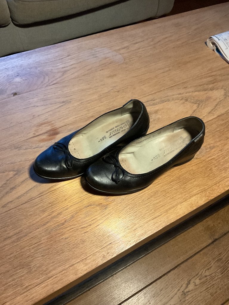 Mephisto, prachtige ballerina’s in leder, zwart, 39, Mephisto, Zwart, Ballerina's, Ophalen of Verzenden