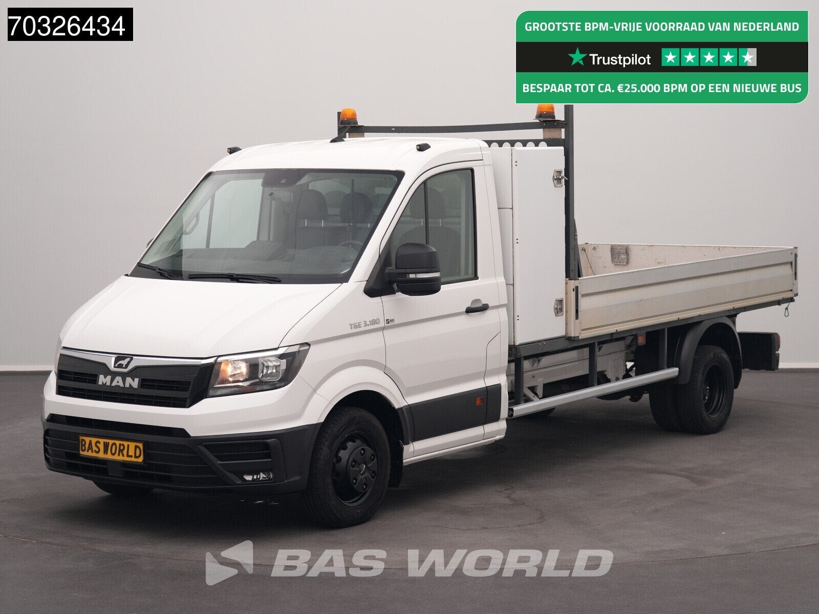 MAN TGE 3.180 Open Laadbak 3,5t Trekhaak 180PK Navi Airco Cr, Achat, 2458 kg, Euro 6, Entreprise