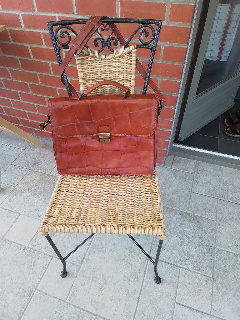 Cartable en cuir marron, Handtassen en Accessoires, Ophalen, 30 tot 40 cm, Minder dan 30 cm, Bruin
