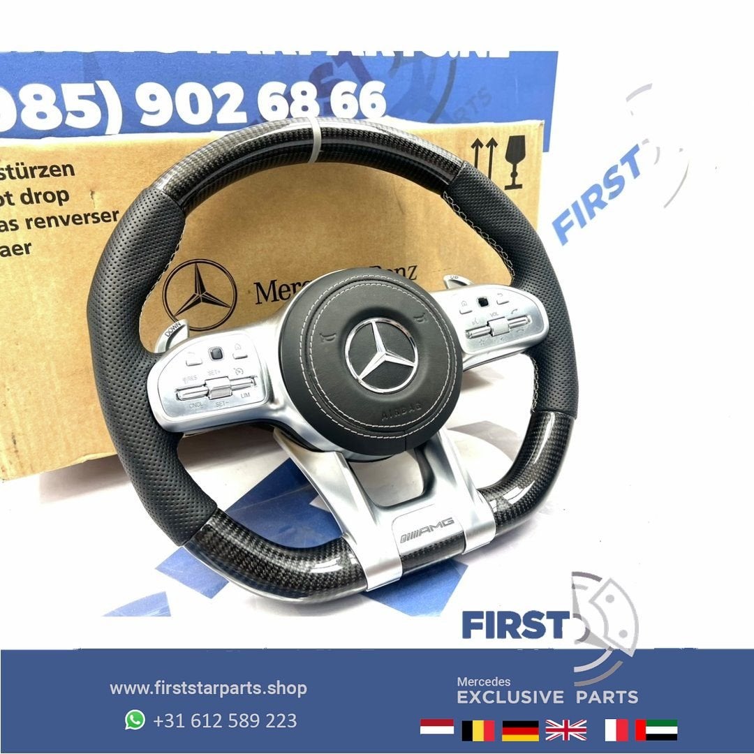 2021 AMG CARBON STUUR + AIRBAG A45 CLA45 C63 E63 GLC63 GLE63, Gebruikt, -, Verzenden, -