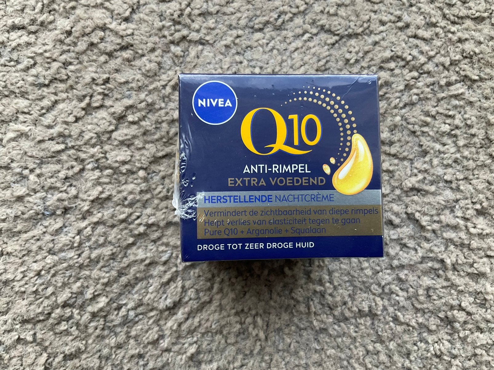 Nivea Q10 anti rimpel nachtcrème, Ophalen of Verzenden, Zo goed als nieuw