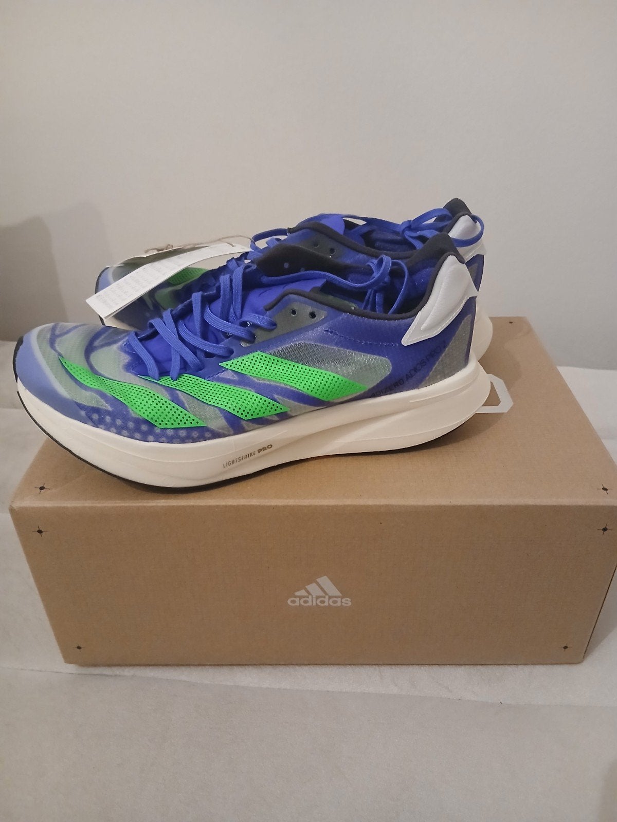 Adidas Adizero Adios Pro 2 - Nieuw met tag - T. 38 2/3, Nieuw, Ophalen of Verzenden, Adidas, Wit