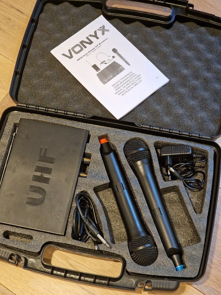 Microfoon set (duoset) VONYX WM522 - Draadloos, Muziek en Instrumenten, Ophalen, Zo goed als nieuw, Draadloos