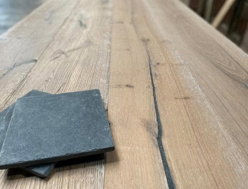ANTIEKE EIKEN VLOER XXL WHITE KANT & KLAAR!, Tuin en Terras, Ophalen, Binnen