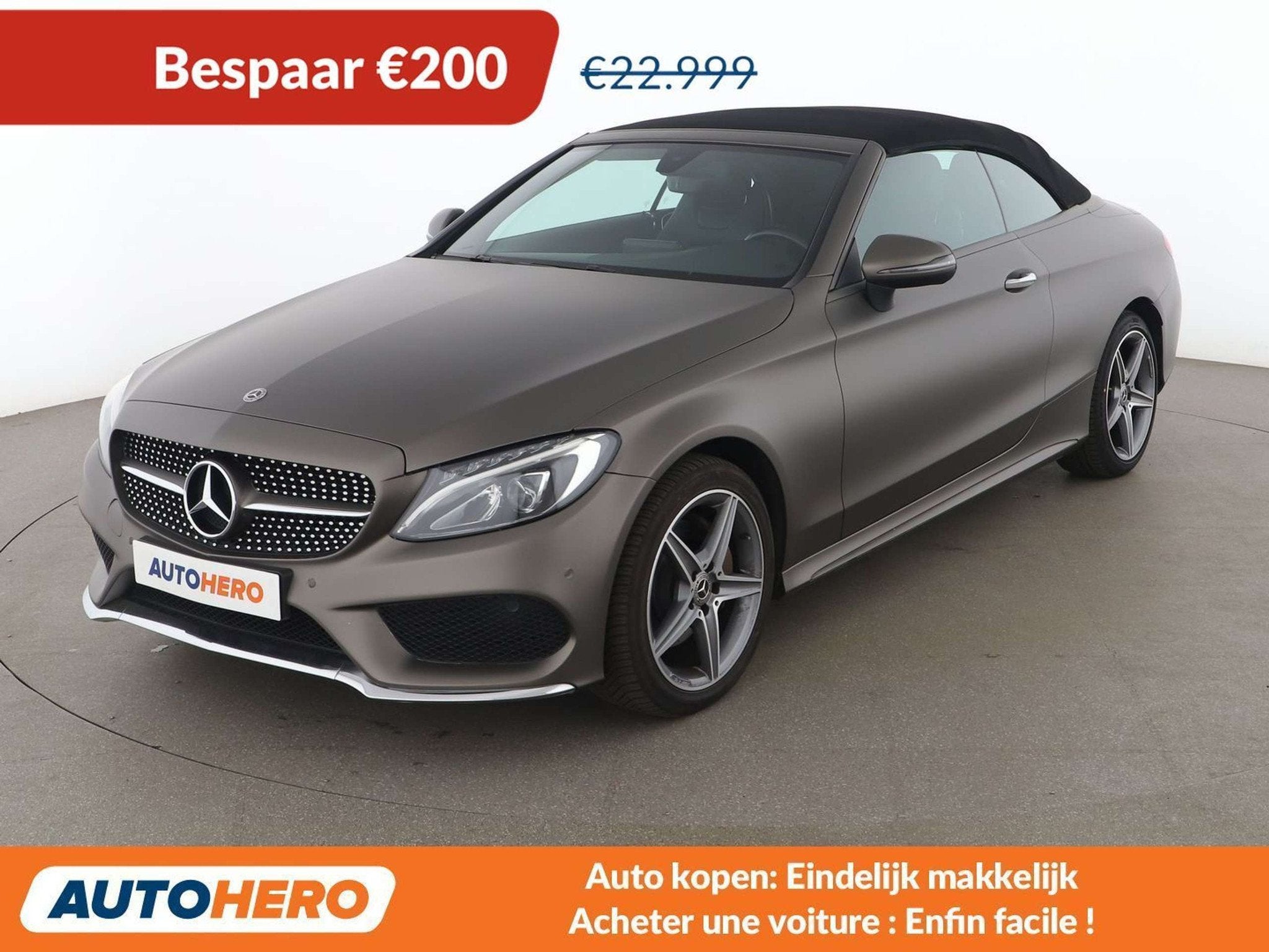 Mercedes-Benz C-Klasse 180 C 180 AMG Line (bj 2018), Auto's, 4 zetels, Achterwielaandrijving, Gebruikt, Zwart