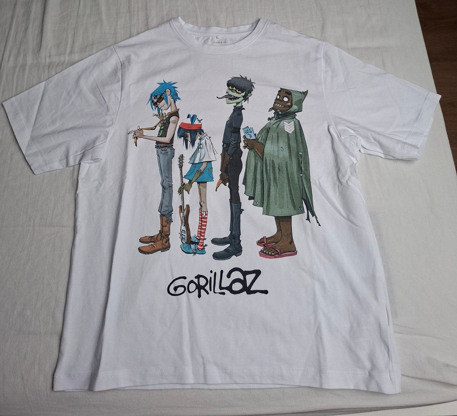 T-shirt wit NAME IT Gorillaz 146 - 152, Kinderen en Baby's, Kinderkleding | Maat 146, NAME IT., Jongen of Meisje, Ophalen of Verzenden