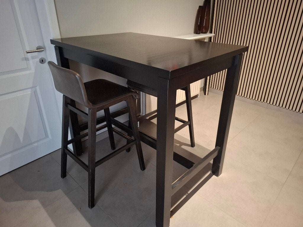 hoge tafel met 4 stoelen, Ophalen, Gebruikt