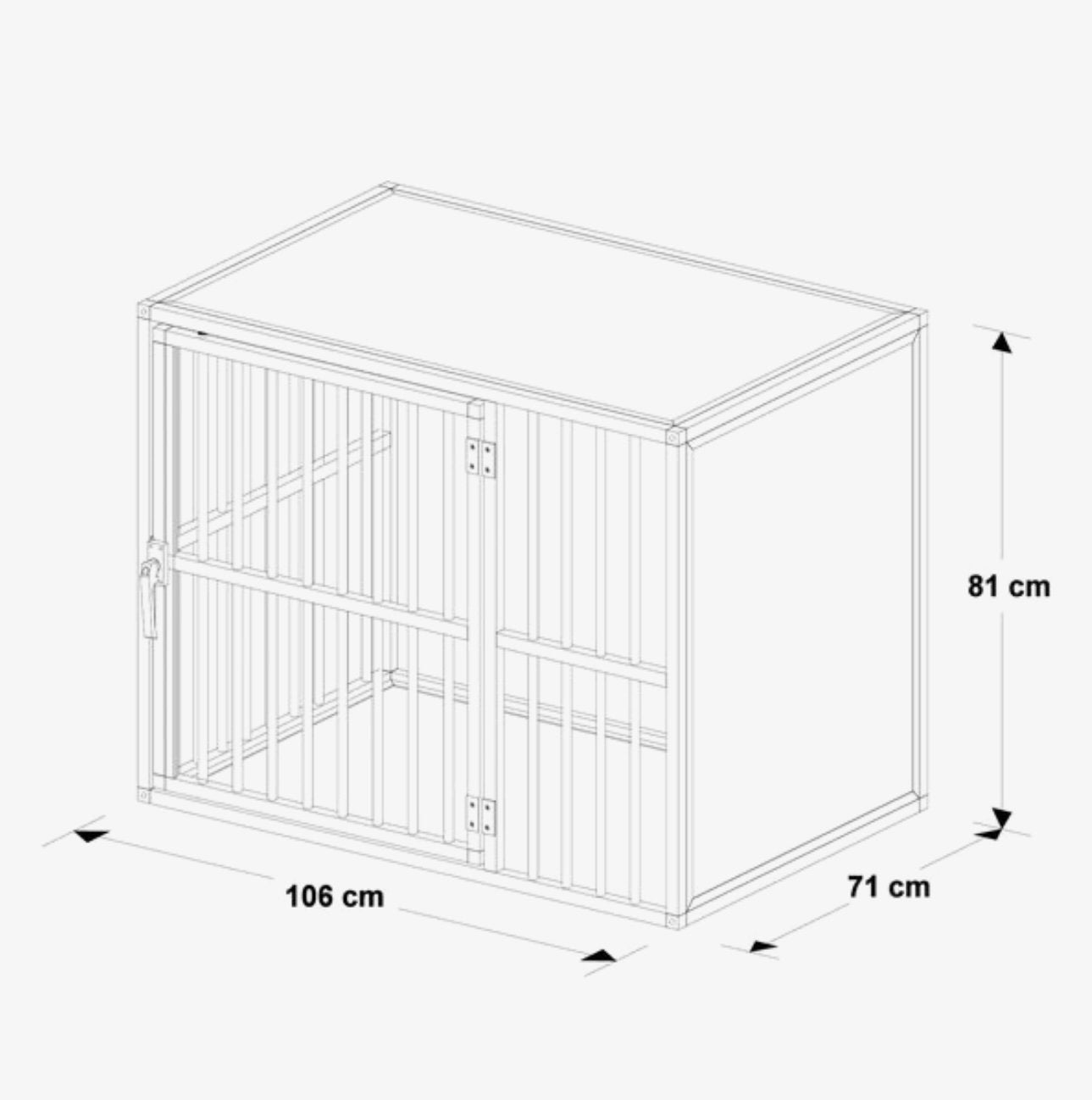 Hundos Pro Aluminium Hondenbench L – 106x71x81 cm, Ophalen, Zo goed als nieuw
