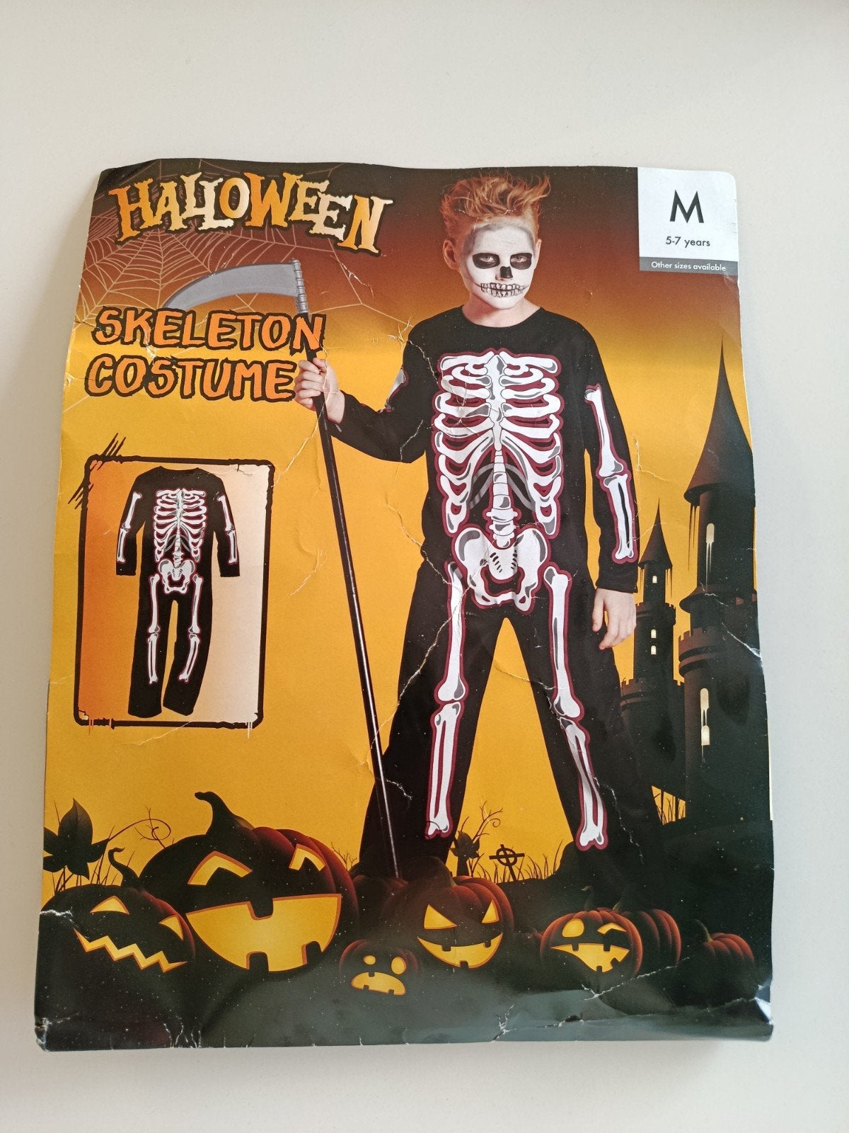 Verkleedkleding Halloween skelet, Ophalen of Verzenden, Gebruikt, Jongen of Meisje