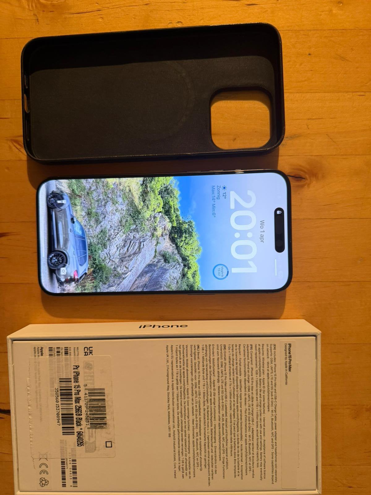 Iphone 15 Pro Max 256 Go noir PARFAIT ÉTAT, 89 %, Enlèvement ou Envoi, IPhone 15 Pro Max, Comme neuf