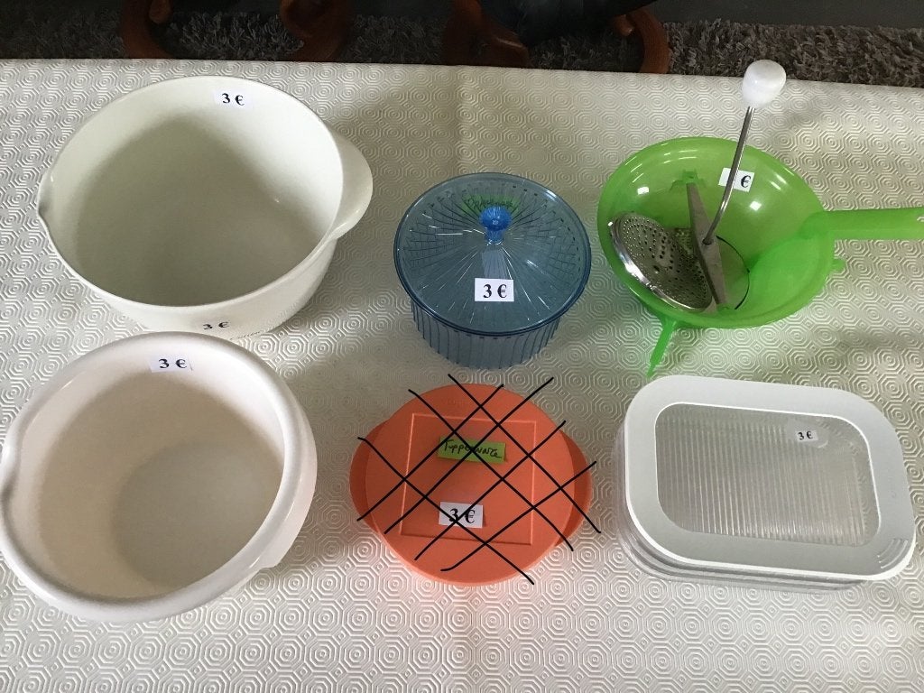 6 ustensiles de cuisine Tupperware à 3 euros chacun, Maison & Meubles, Enlèvement ou Envoi, Comme neuf